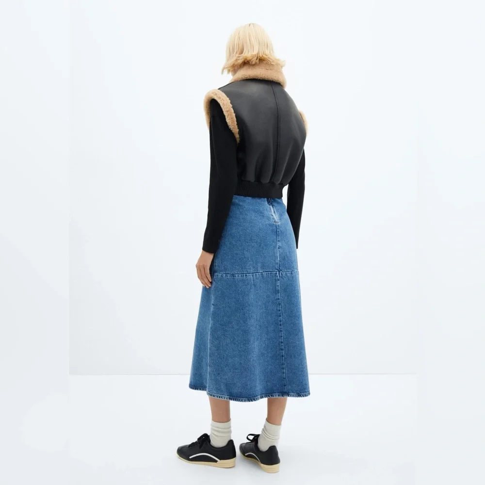 Jason Wu Shearling-lined bomber vest faux leather M - Picture 6 of 16